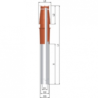 TERMINAL VERTICAL ECONEXT 60/100 ALU-GALVA GAZ 