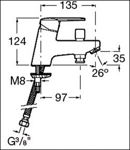 Mitigeur bain douche monotrou avec inverseur auto ROCA